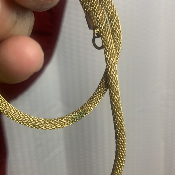 Gold Fine Braided Chain Necklace - Picture 7 of 14